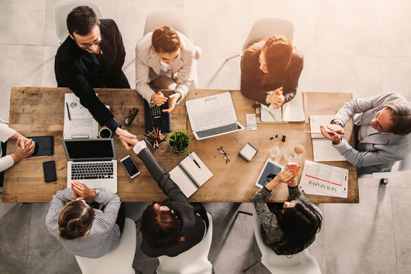 Business Team collaborating