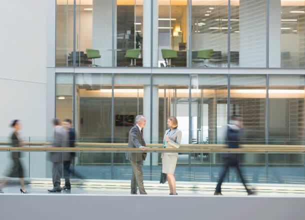 Business people talking