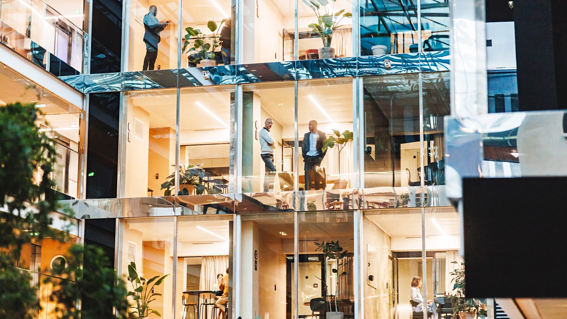 Office floors seeing staff working in each