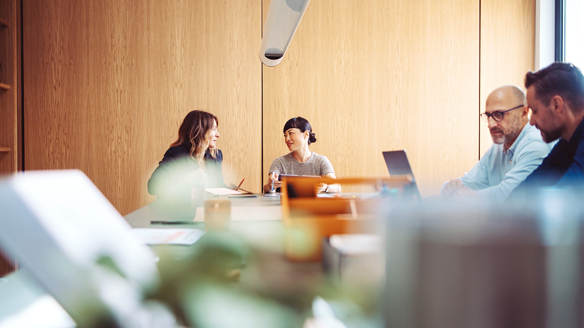 Staff in meeting room