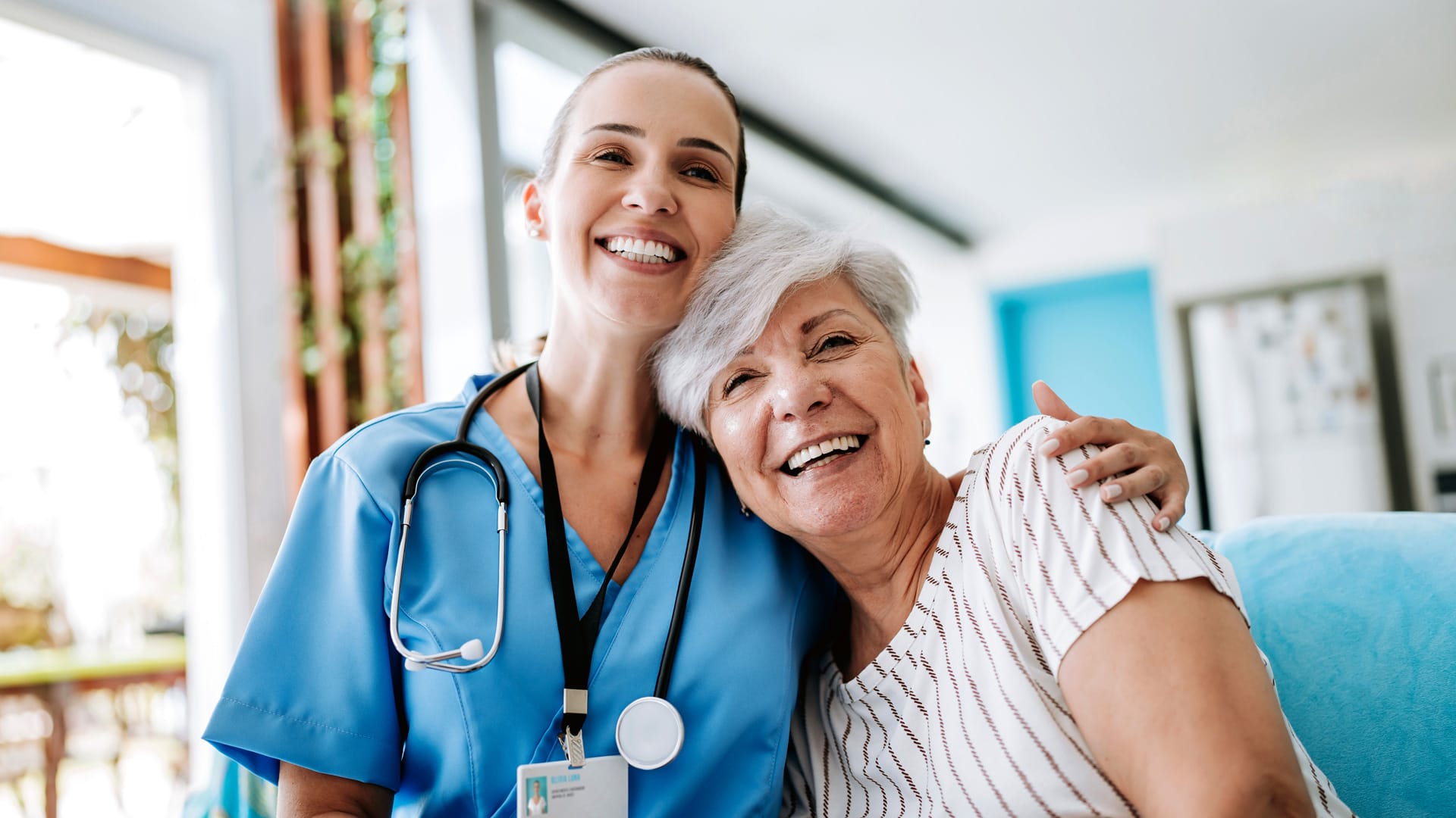Health Professional with aged care patient